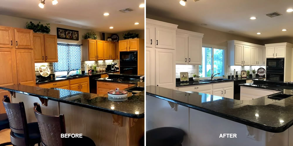 Before & After Cabinet Repainting