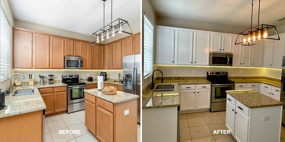 Before & After Cabinet Repainting
